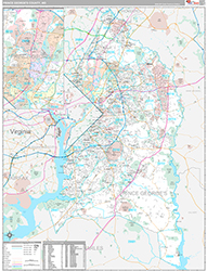 Prince George'sCounty, MD Wall Map Premium Style 2026
